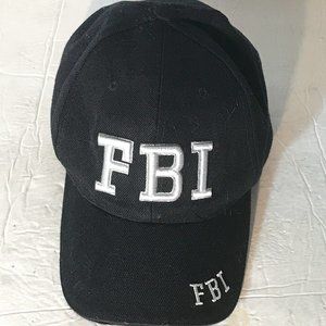 FBI Informant Black White Adjustable Baseball Hat Ballcap Cap
